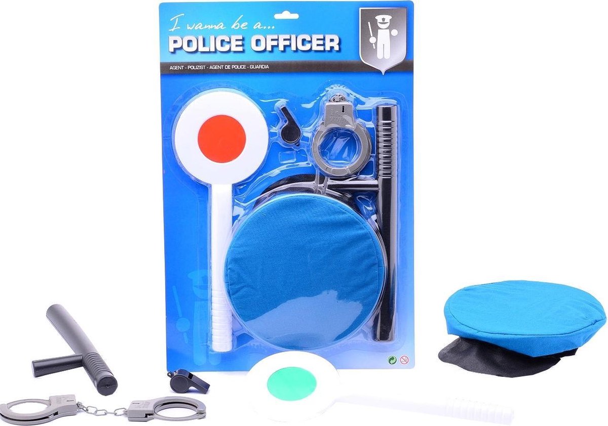 Johntoy politie speelset 5 delig - Blauw