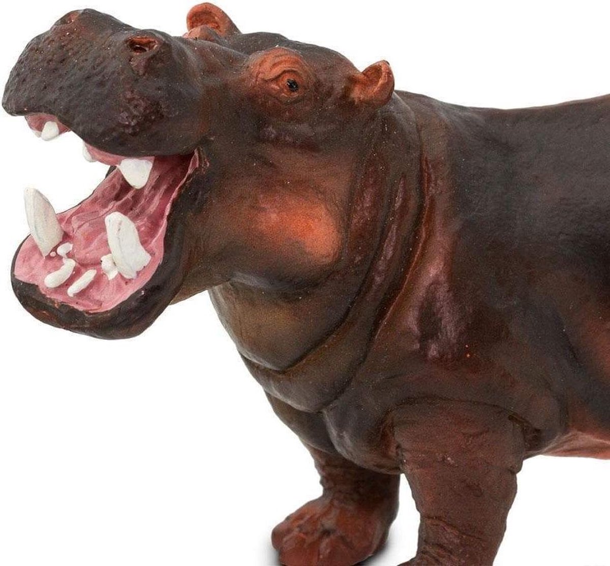 Safari wilde dieren Nijlpaard junior 12,75 cm - Bruin