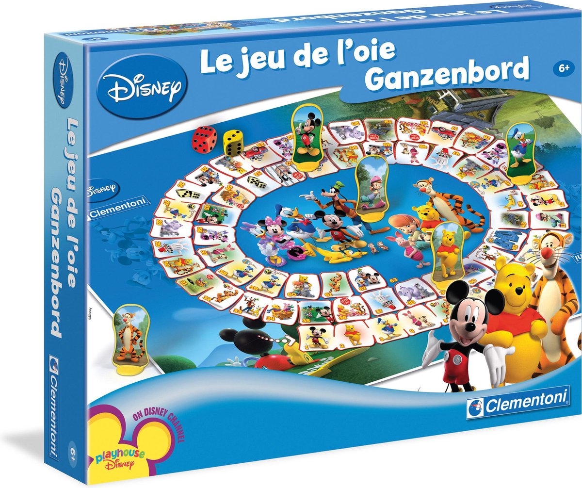 Clementoni gezelschapsspel Disney Ganzenbord - Blauw