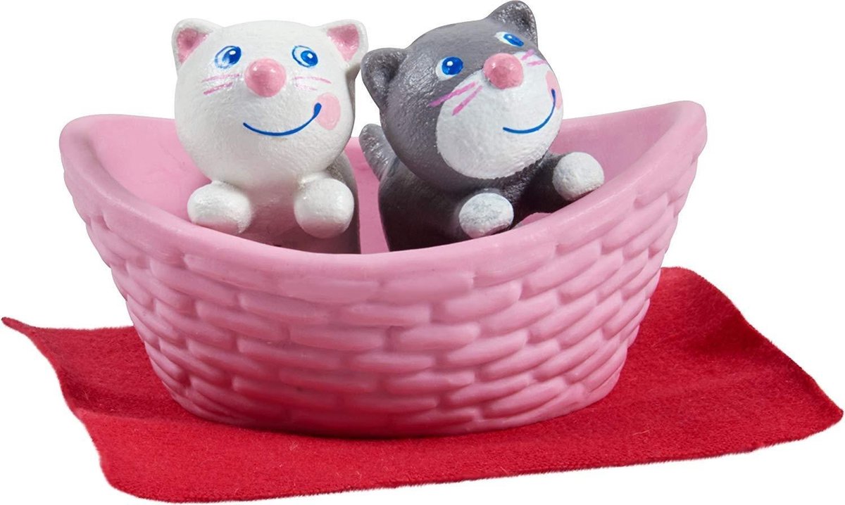 HABA Little Friends poppenhuispoppen Kittens junior 3 cm/wit - Grijs