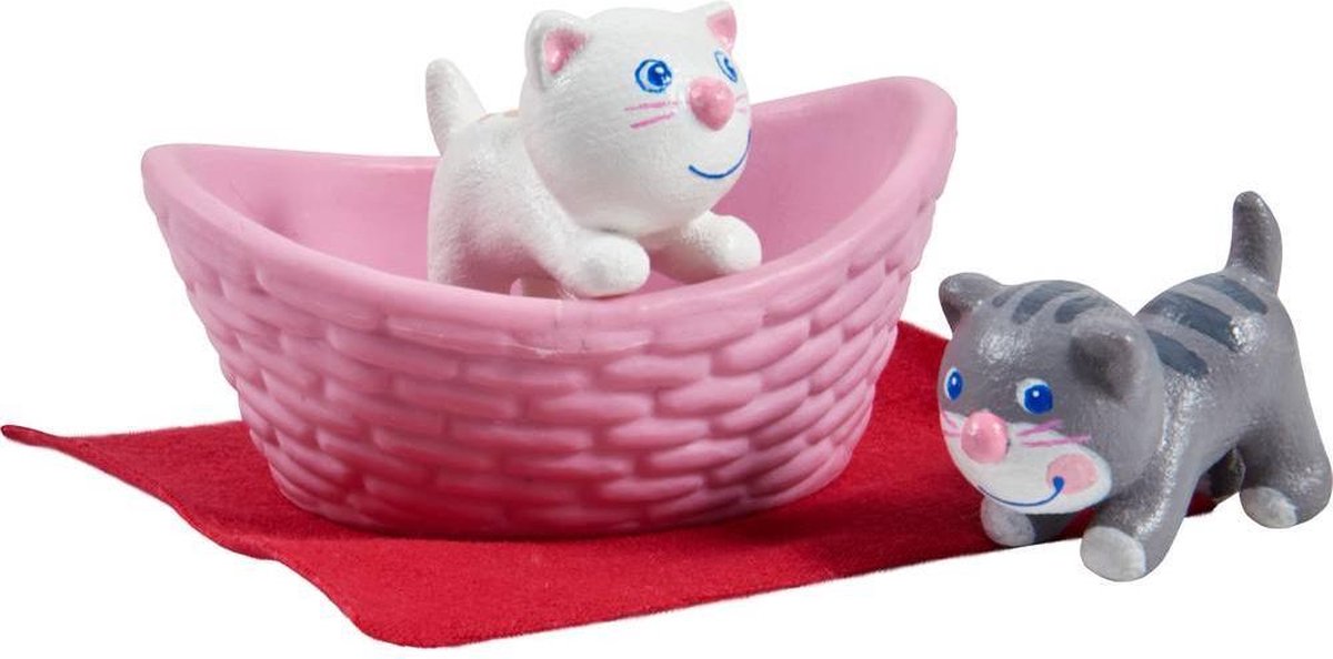 HABA Little Friends poppenhuispoppen Kittens junior 3 cm/wit - Grijs