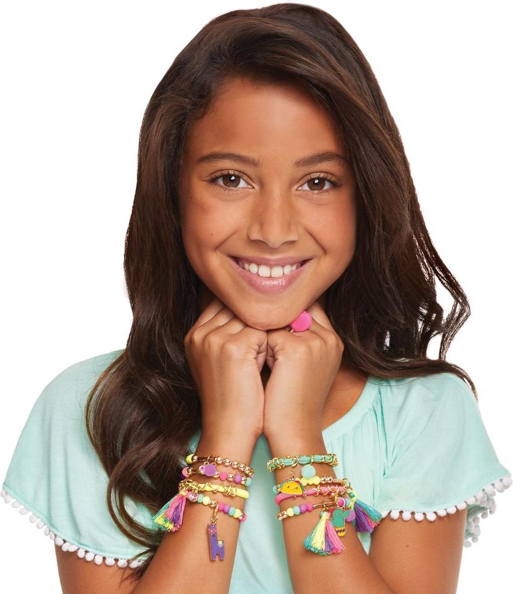 make it real armbandjes maken meisjes goud/neon 180 delig