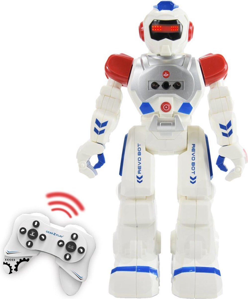 GEAR2PLAY robot RC Revo Bot junior 27 cm/blauw 2 delig - Wit