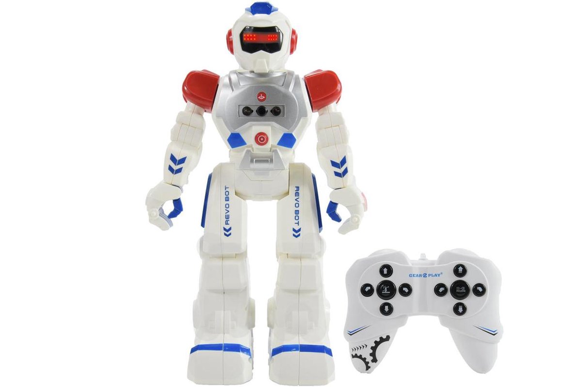GEAR2PLAY robot RC Revo Bot junior 27 cm/blauw 2 delig - Wit