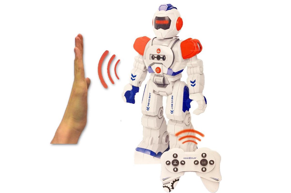 GEAR2PLAY robot RC Revo Bot junior 27 cm/blauw 2 delig - Wit