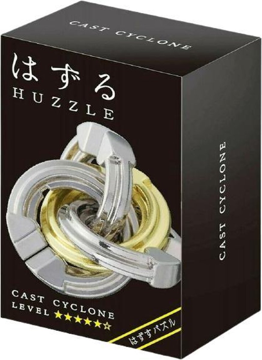 Huzzle puzzel Cast Cyclone junior zink zilver/goud 4 delig