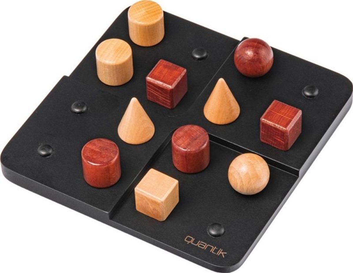 999Games breinbreker Quantik Mini 18 x 18 cm hout 17 delig - Bruin