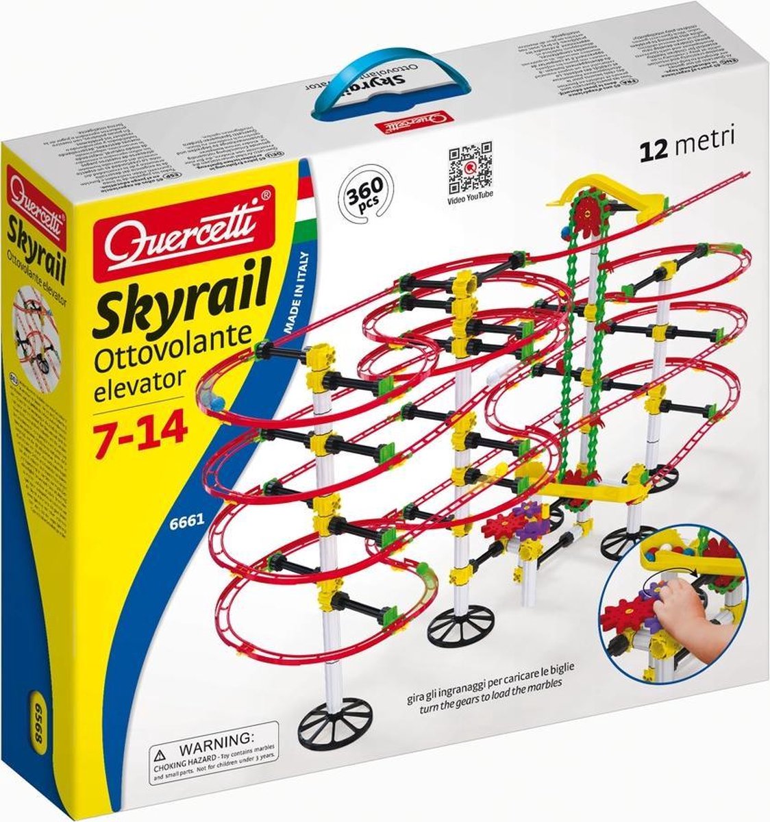 Quercetti Skyrail Ottovolante met lift 360 delig