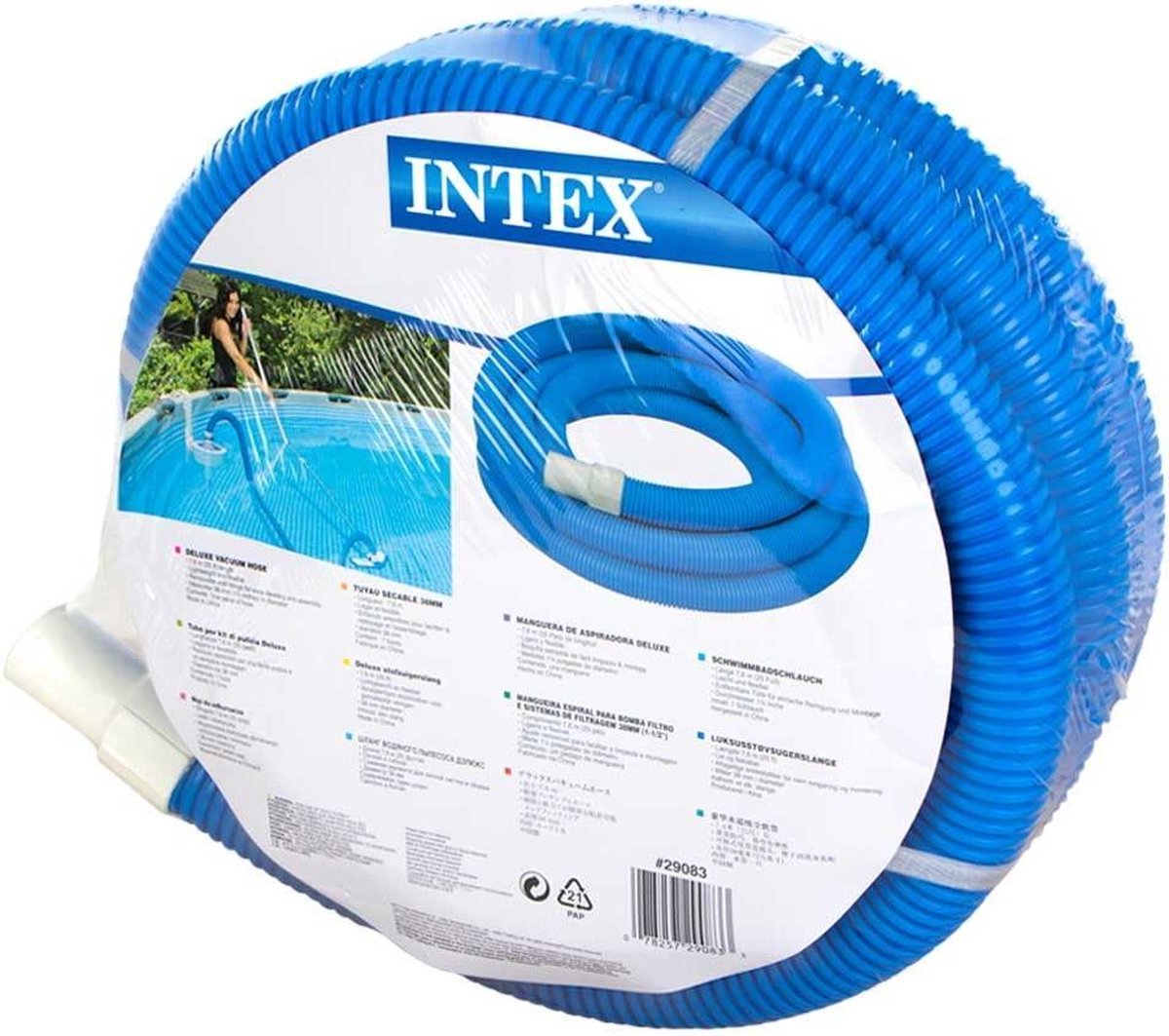 Intex zwembadslang deluxe 3,8 x 750 cm - Blauw