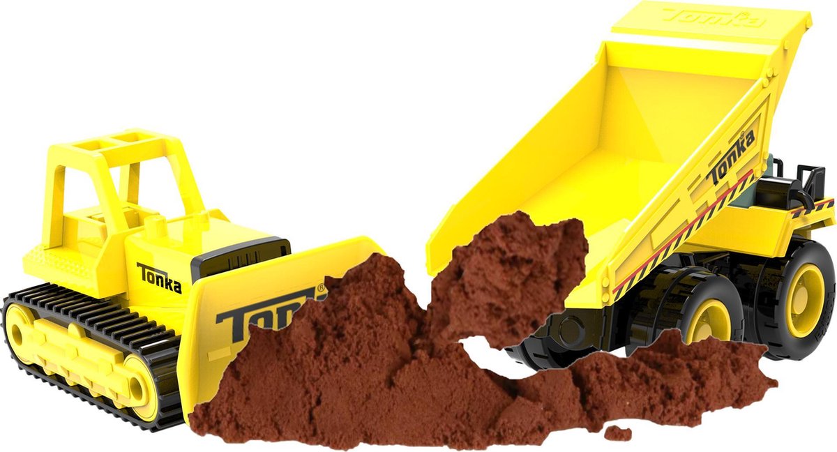 Tonka voertuigenset jongens 11 x 7 cm staal 2 delig - Geel