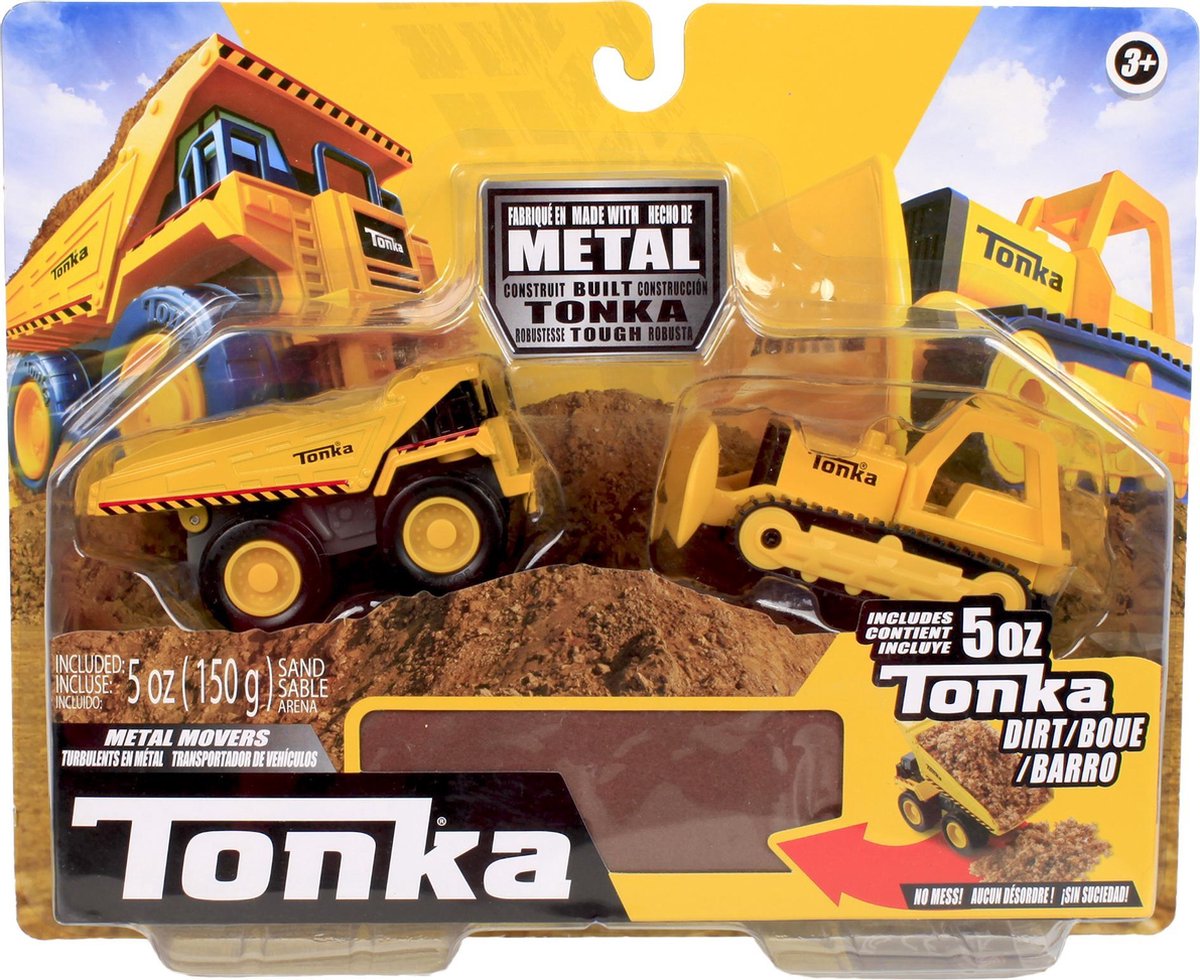 Tonka voertuigenset jongens 11 x 7 cm staal 2 delig - Geel