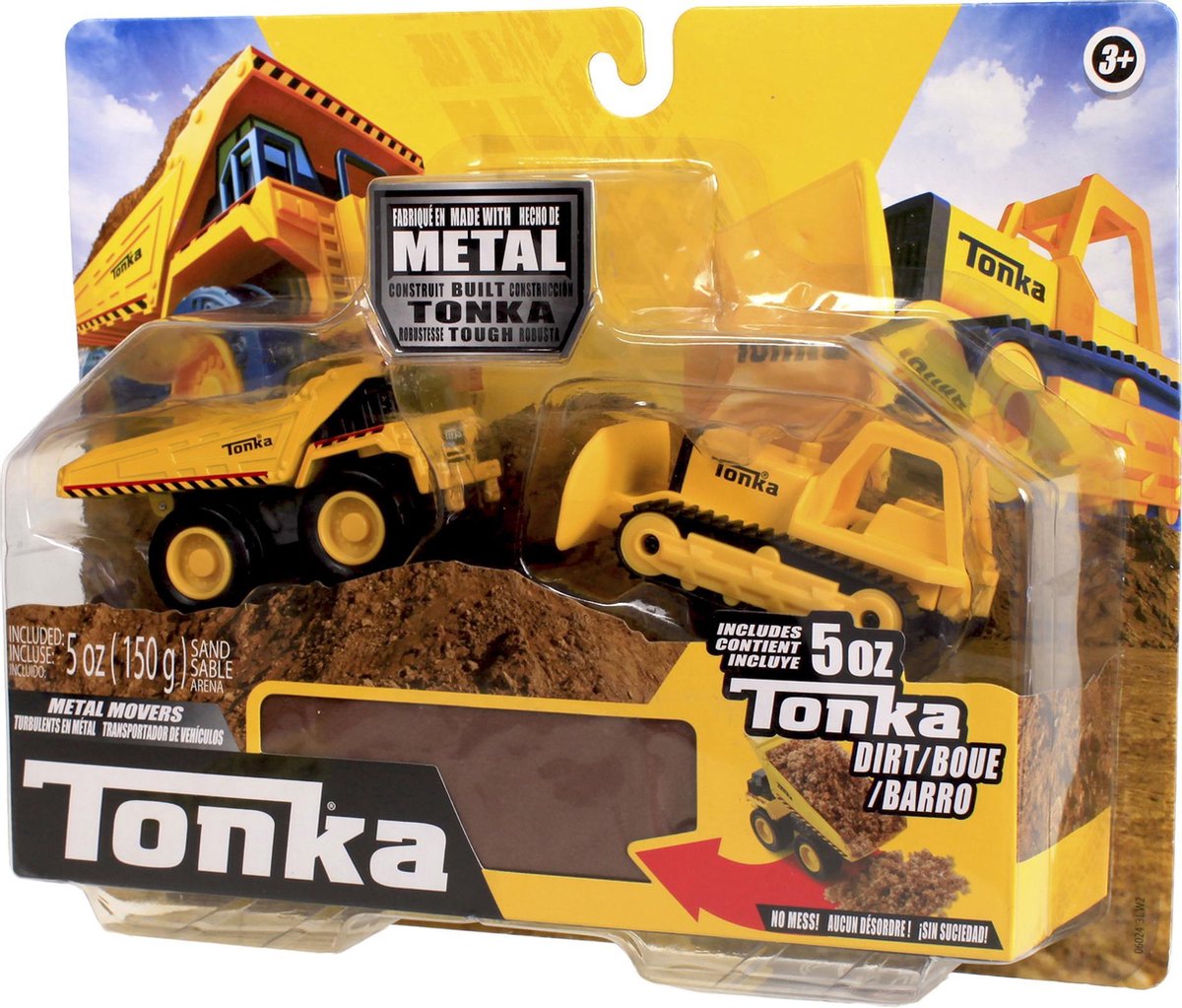 Tonka voertuigenset jongens 11 x 7 cm staal 2 delig - Geel