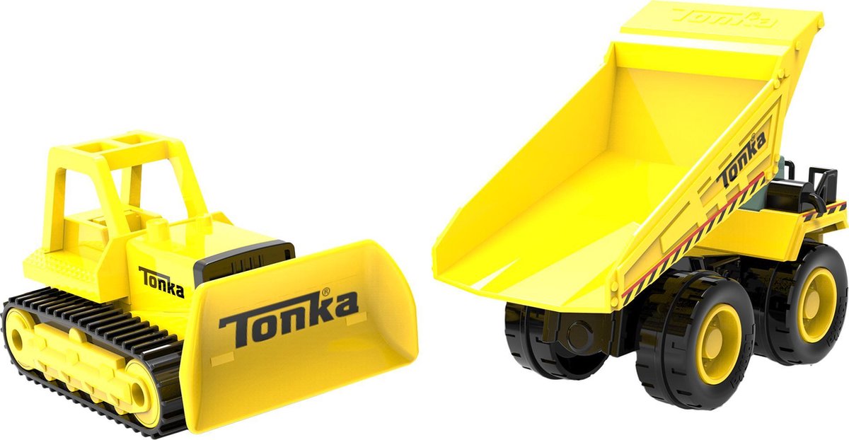 Tonka voertuigenset jongens 11 x 7 cm staal 2 delig - Geel
