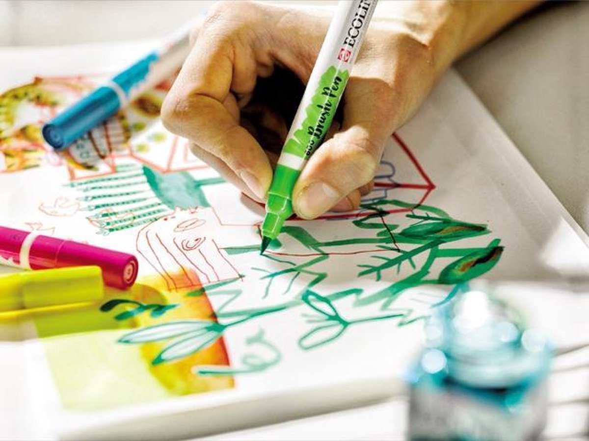 Talens markeerstiften Ecoline Brush Pen kleurenassorti 10 stuks