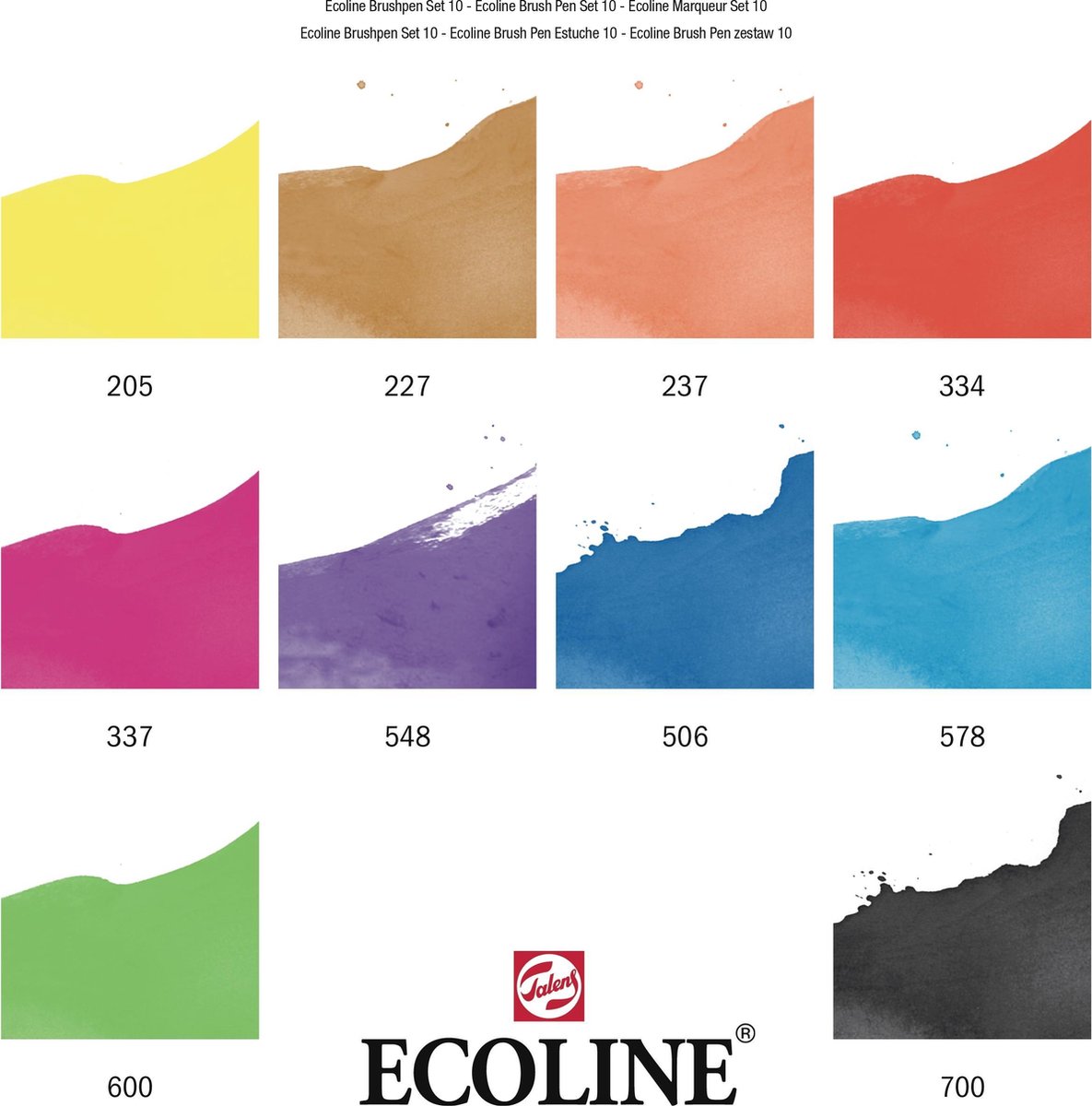 Talens markeerstiften Ecoline Brush Pen kleurenassorti 10 stuks