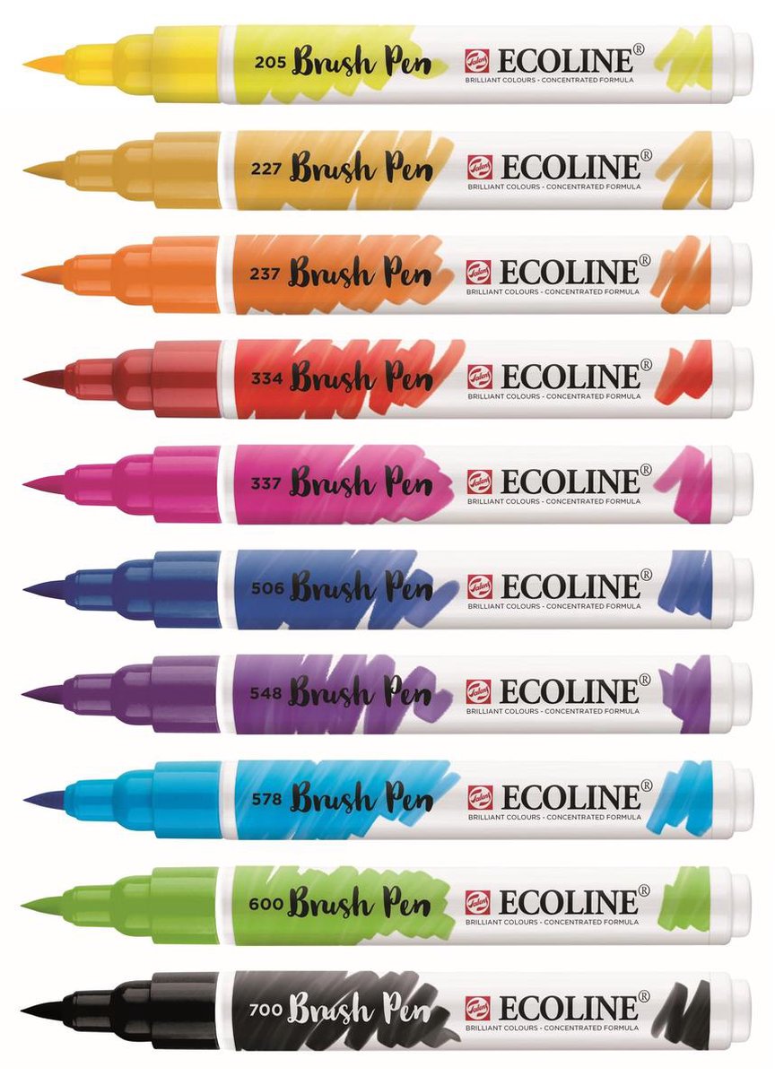 Talens markeerstiften Ecoline Brush Pen kleurenassorti 10 stuks