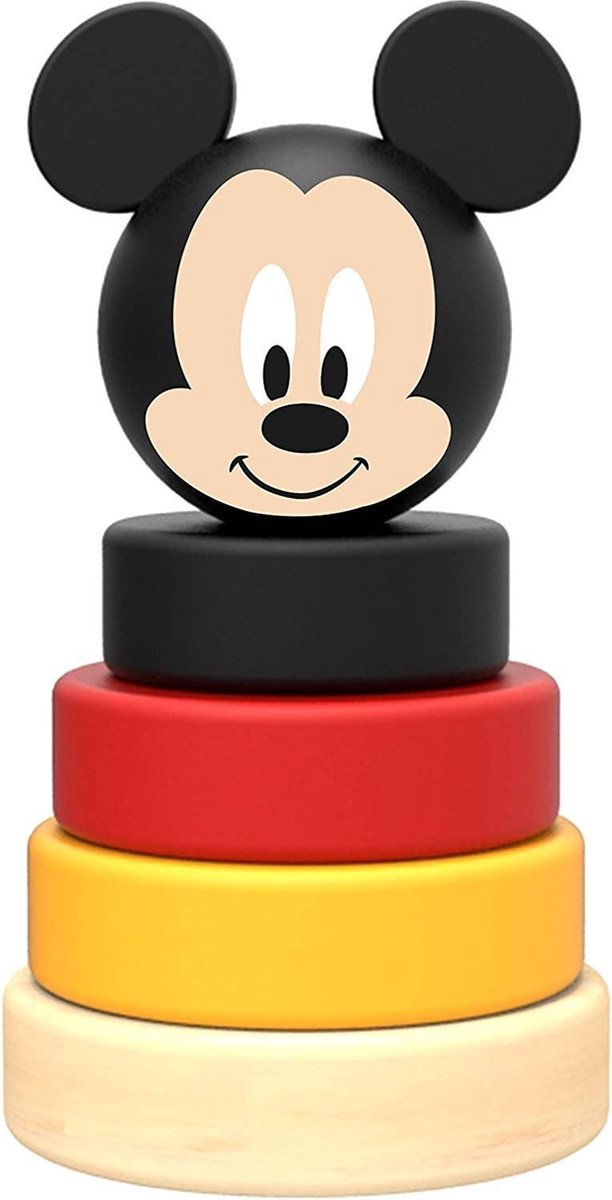 Disney Stapeltoren Mickey Mouse Junior 10 Cm Hout 5-delig - Geel