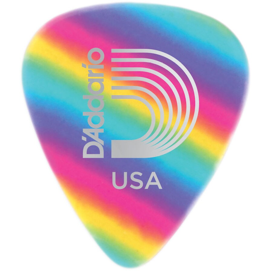 D'Addario 1CRB4-10 Rainbow celluloid plectra 10 pack medium