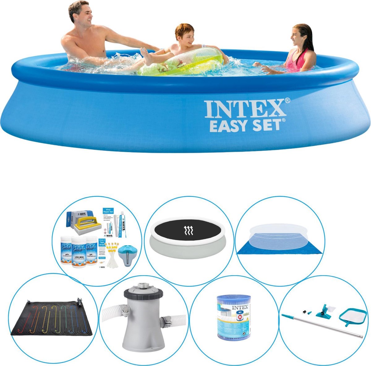 Intex Alles In 1 Zwembad Set - Easy Set Rond 305x61 Cm - Blauw