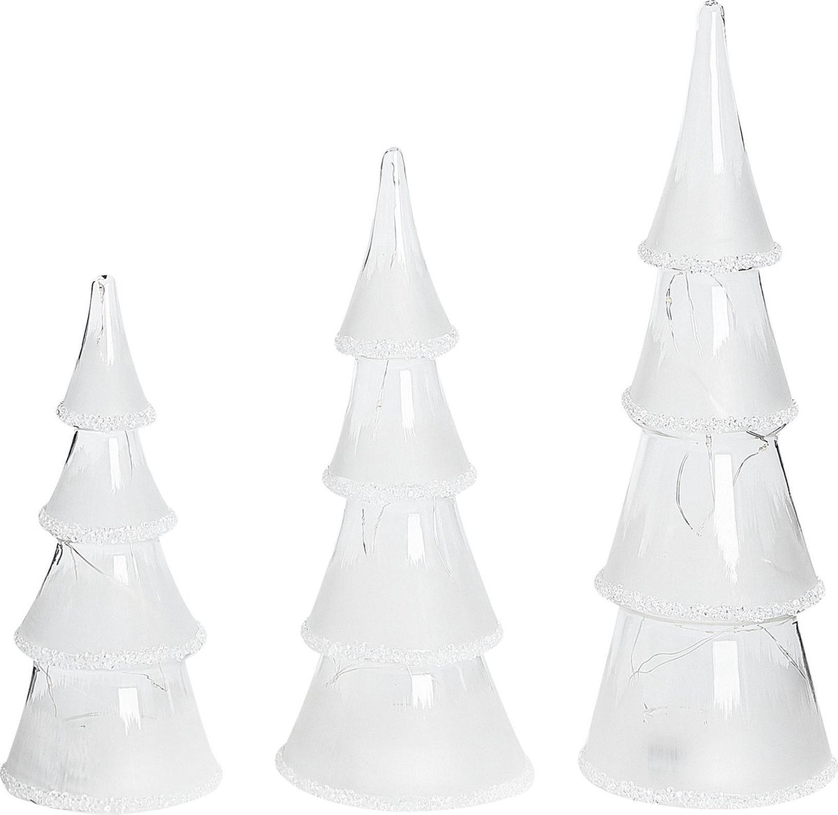 Beliani Kierinki Decofiguur Glas 11 X 11 Cm - Wit