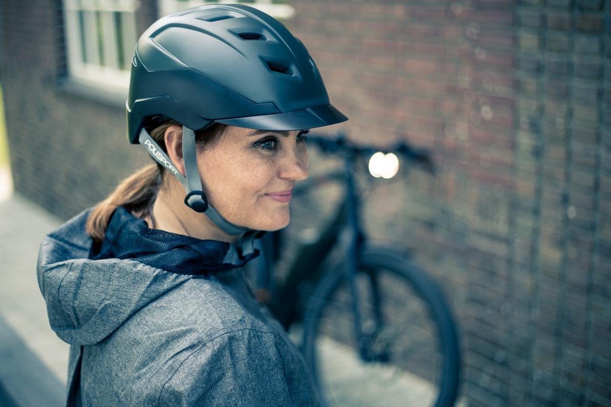 Polisport Fietshelm E'city 350 Gram Abs Mt 58-61 Cm - Zwart