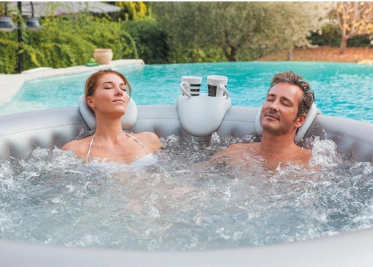 EXIT Toys Hoofdsteun En Bekerhouder Set Voor Opblaasbare Spa's
