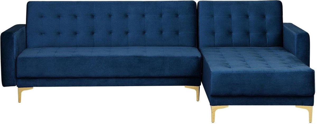 Beliani Aberdeen Slaapbank Fluweel 267x168x83 - Blauw