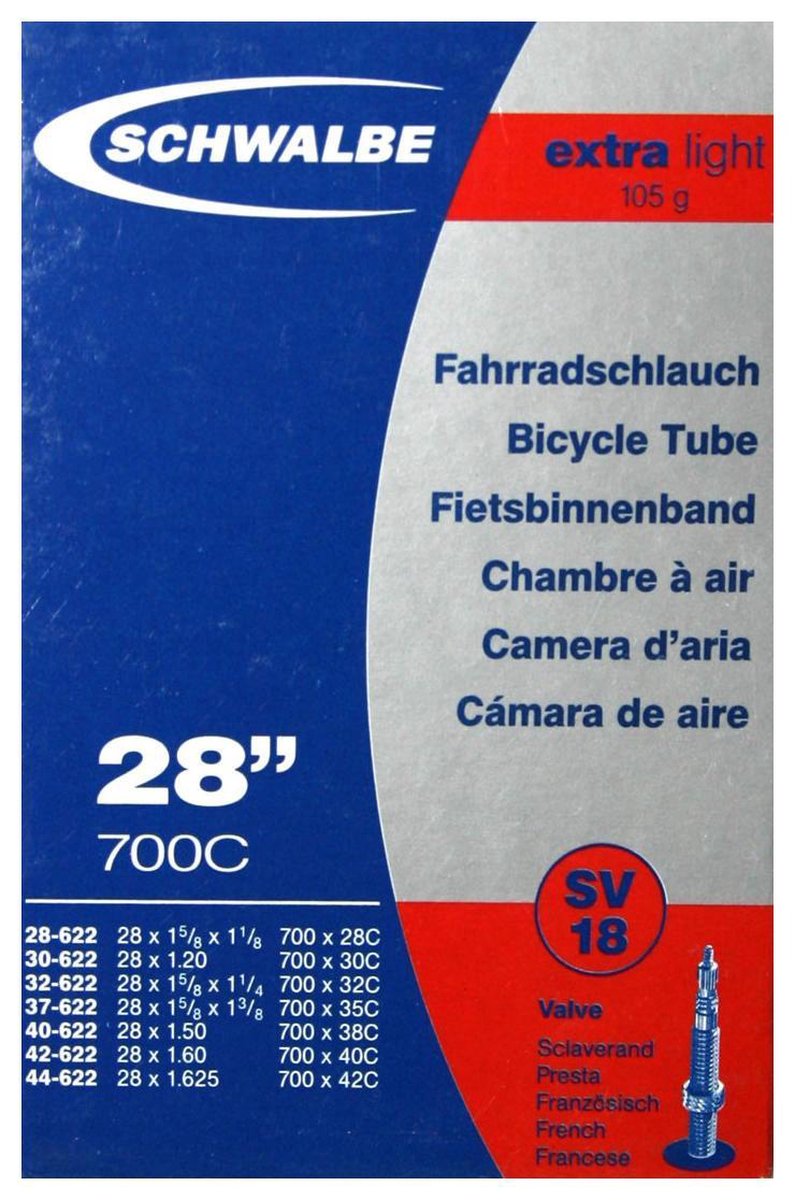 Schwalbe Binnenband 28 X 1.10/1.65 (28/44-622) Fv 40 Mm - Zwart
