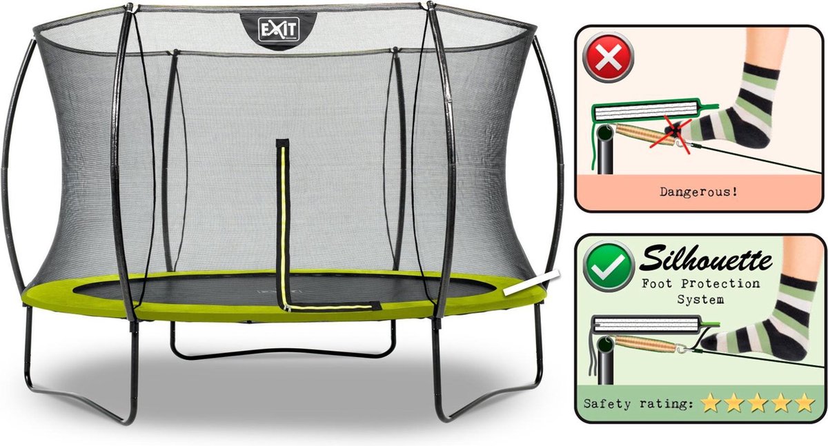 EXIT Toys Silhouette Trampoline Rond - 305 Cm - - Groen