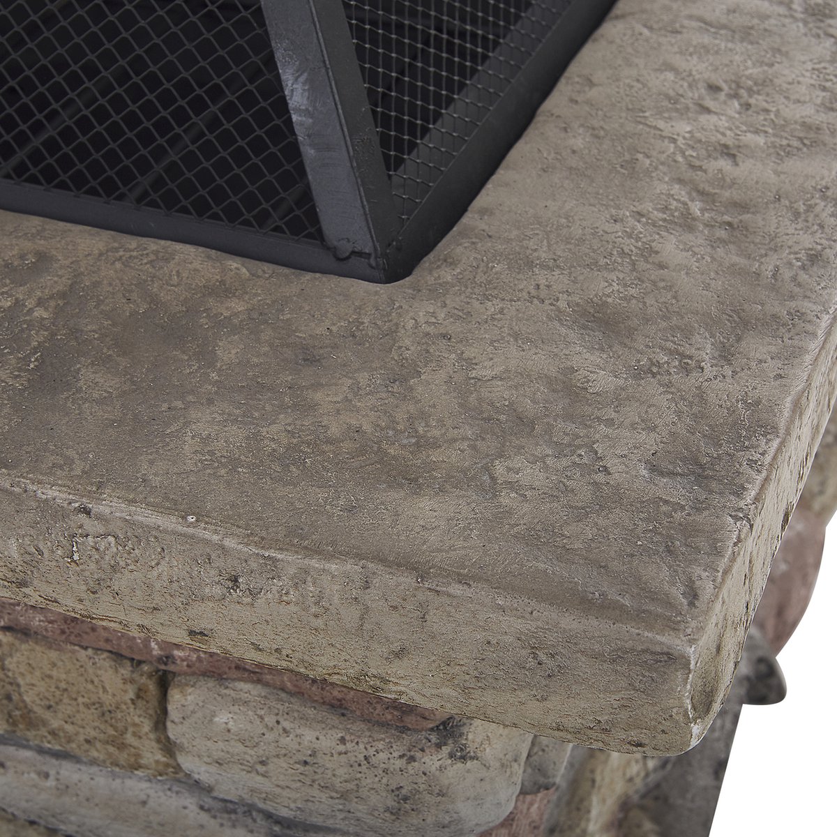 Beliani Kelud Vuurkorf Lichtbeton (Mgo) 73 X 72 Cm - Grijs