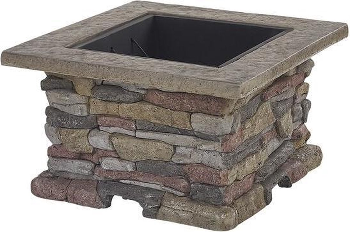 Beliani Kelud Vuurkorf Lichtbeton (Mgo) 73 X 72 Cm - Grijs