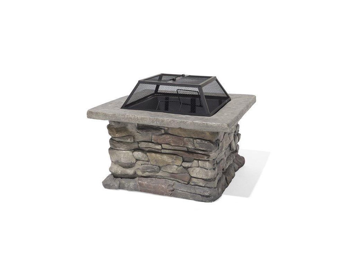 Beliani Kelud Vuurkorf Lichtbeton (Mgo) 73 X 72 Cm - Grijs