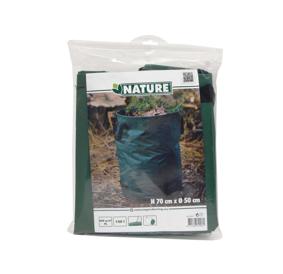 Nature Vrijstaande Multifunctionele Afvalzak 140 L Met 3 Handgrepen - H 70 X Ø 50 Cm