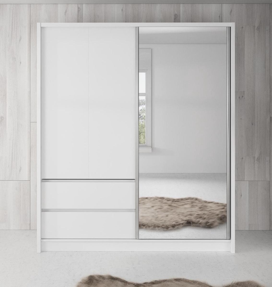 Meubella - Kledingkast Sento 180 Cm - Wit