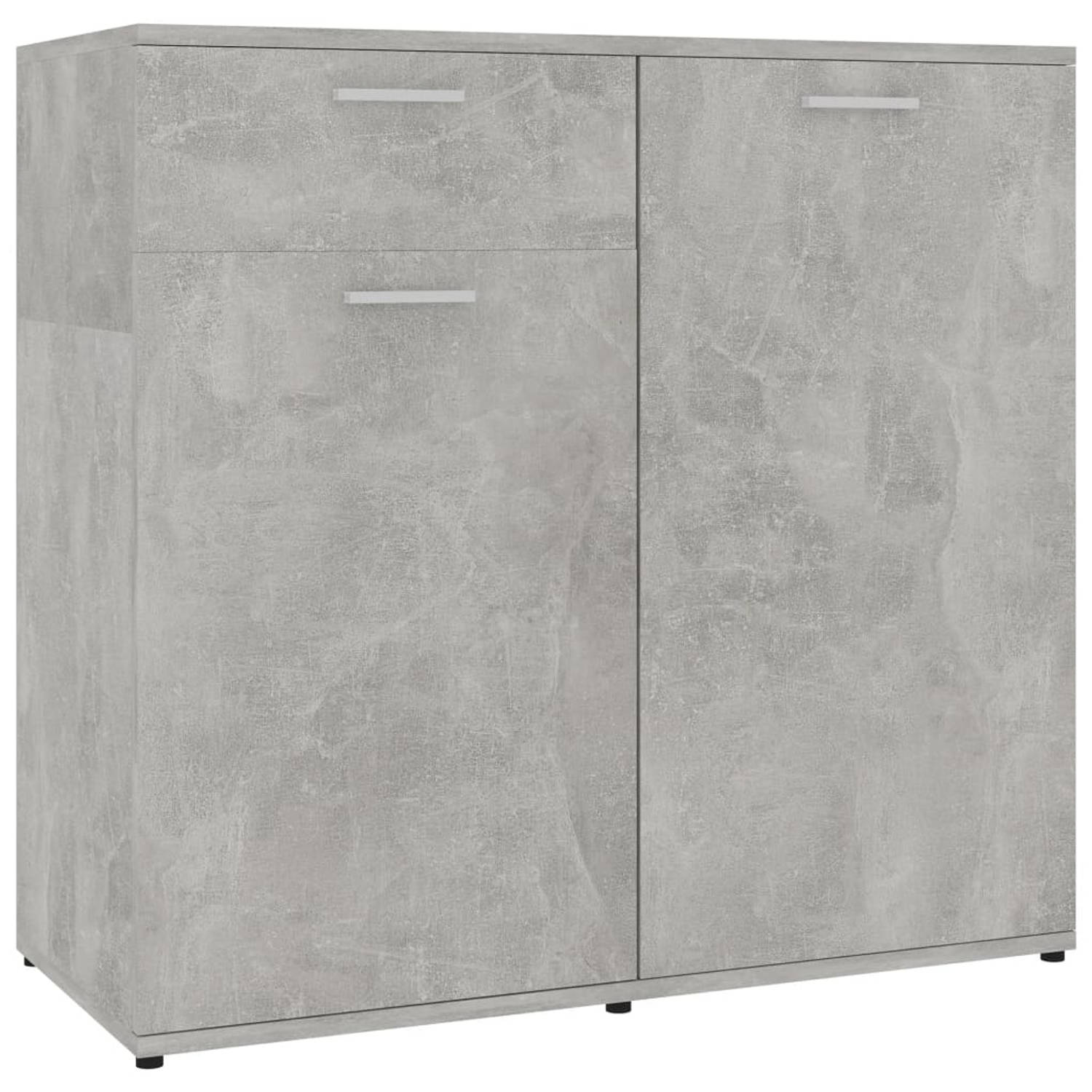 Vidaxl Dressoir 80x36x75 Cm Spaanplaat Beton - Grijs