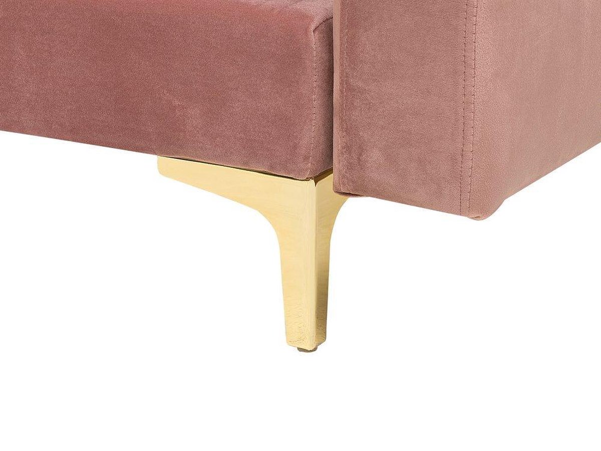 Beliani Aberdeen Slaapbank Fluweel 267x168x83 - Roze