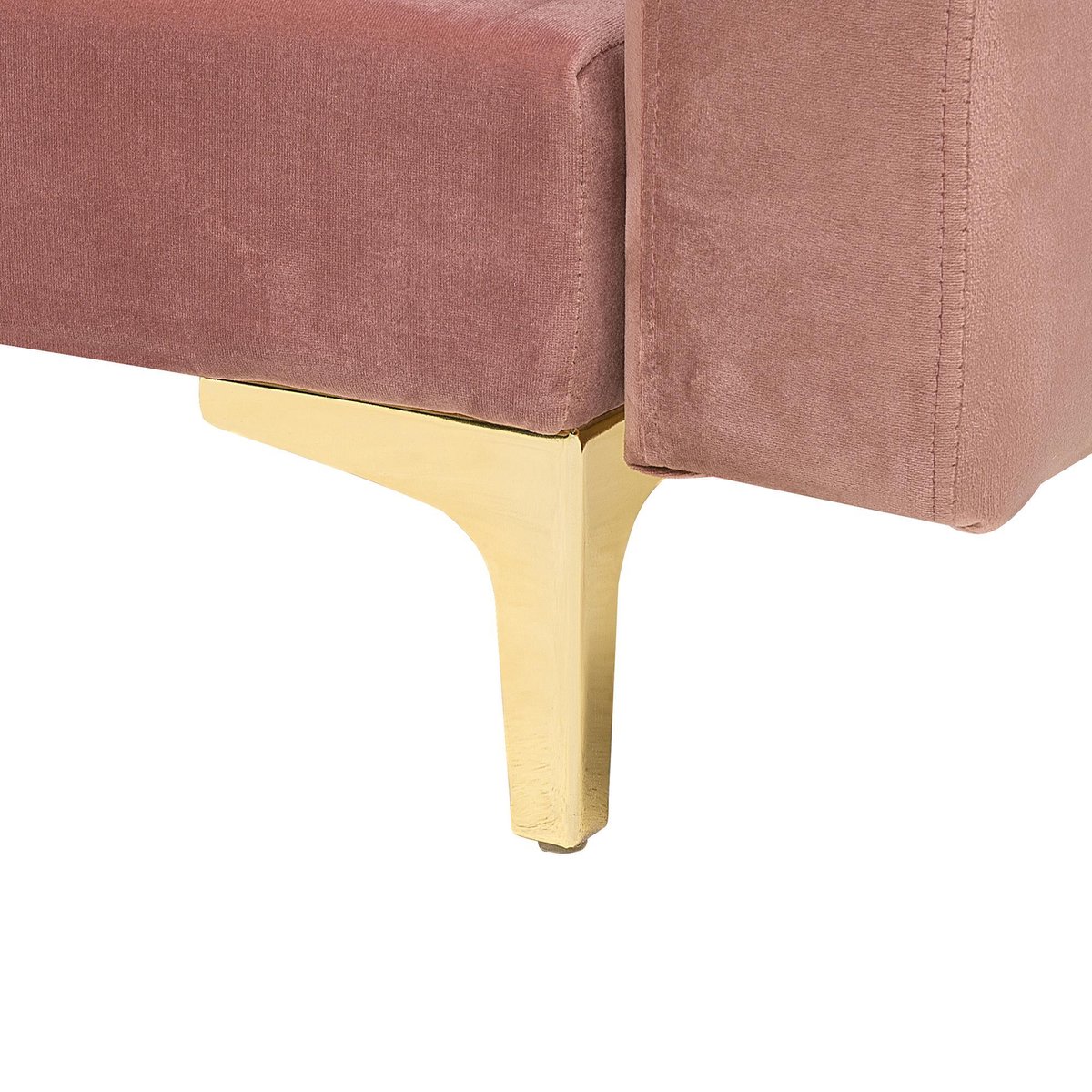 Beliani Aberdeen Slaapbank Fluweel 267x168x83 - Roze
