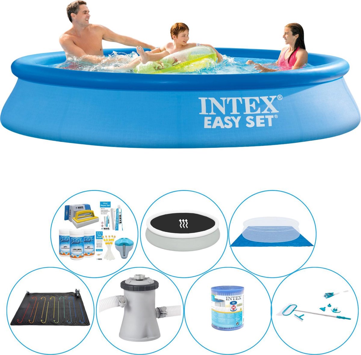 Intex Zwembad Super Set - Easy Set Rond 305x61 Cm - Blauw