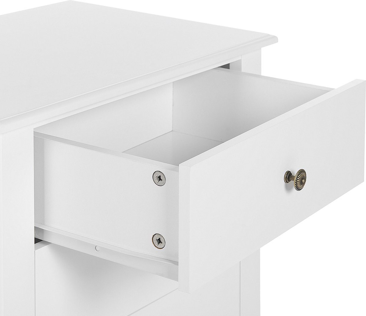 Beliani Lane Nachtkastje Mdf 34 X 48 Cm - Wit