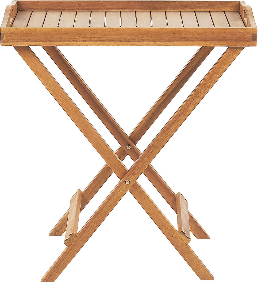 Beliani Toscana Balkontafel Acaciahout 45 X 68 Cm - Bruin