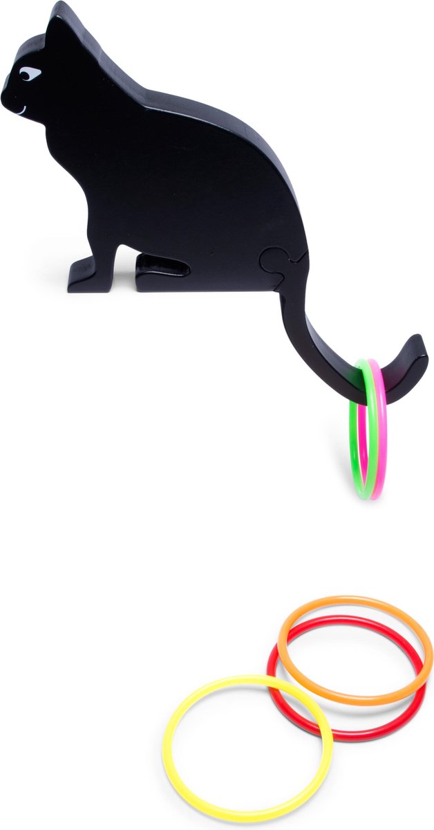 Rodatoys BS Toys ringwerpen Kattenstaart 10 delig - Zwart