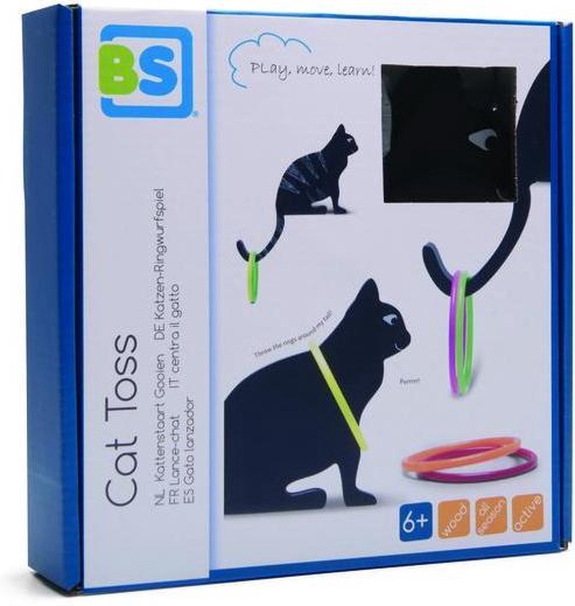 Rodatoys BS Toys ringwerpen Kattenstaart 10 delig - Zwart