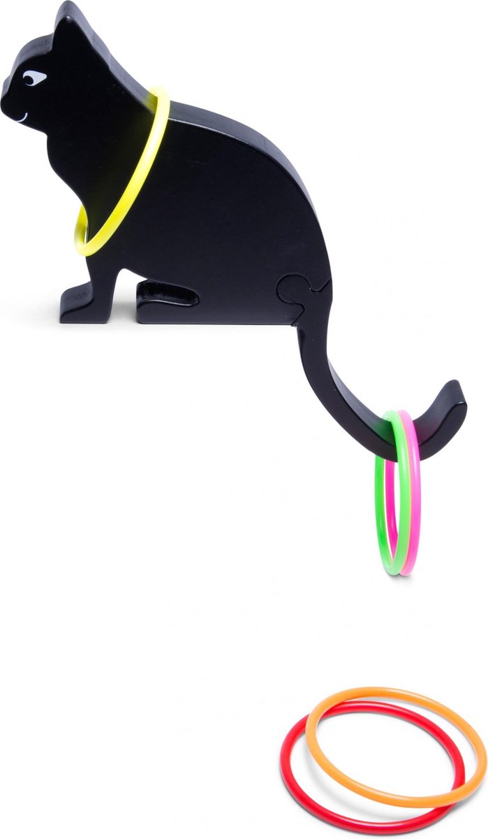 Rodatoys BS Toys ringwerpen Kattenstaart 10 delig - Zwart