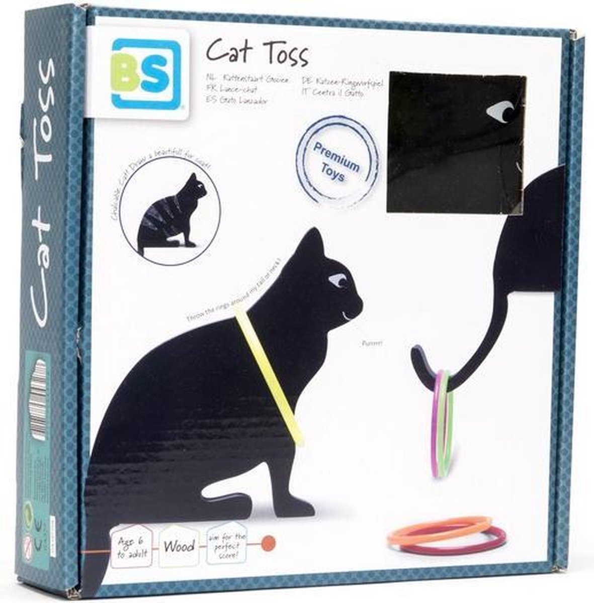 Rodatoys BS Toys ringwerpen Kattenstaart 10 delig - Zwart