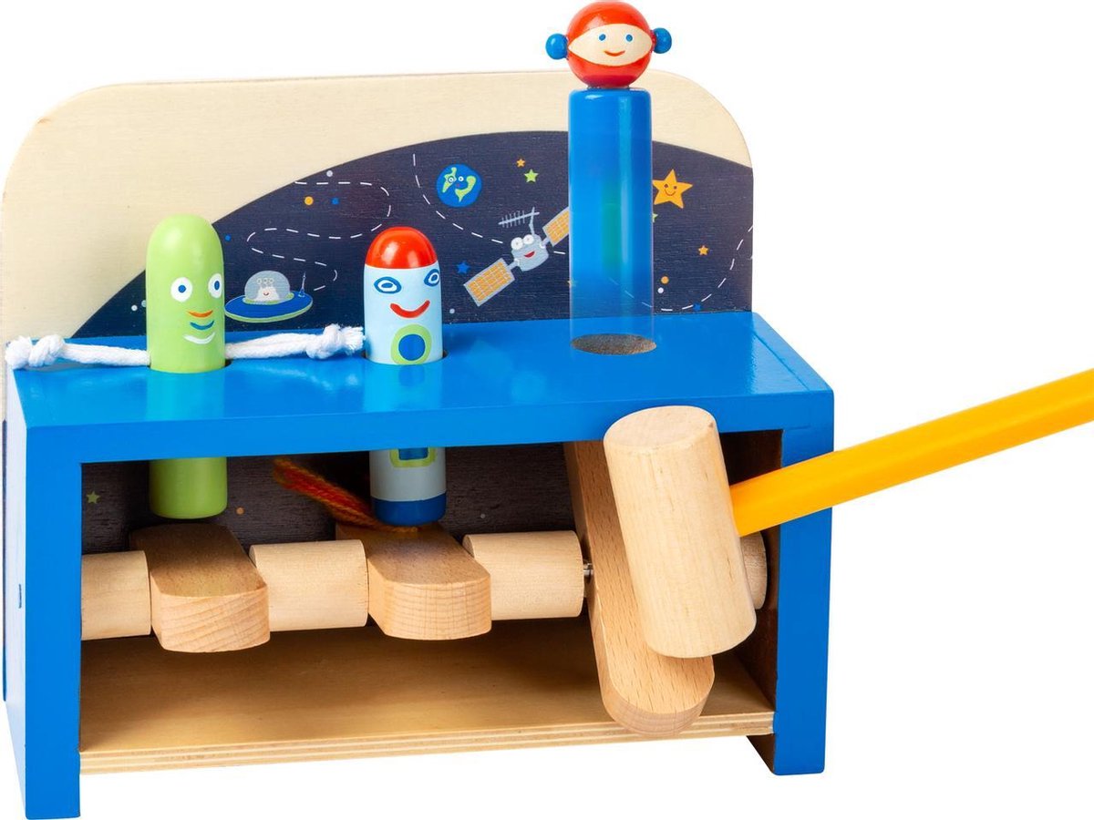 Small Foot hamerbank Space hout junior 18 cm 5 delig
