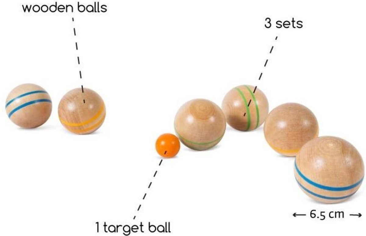 BS Toys Jeu de Boules hout 7 delig
