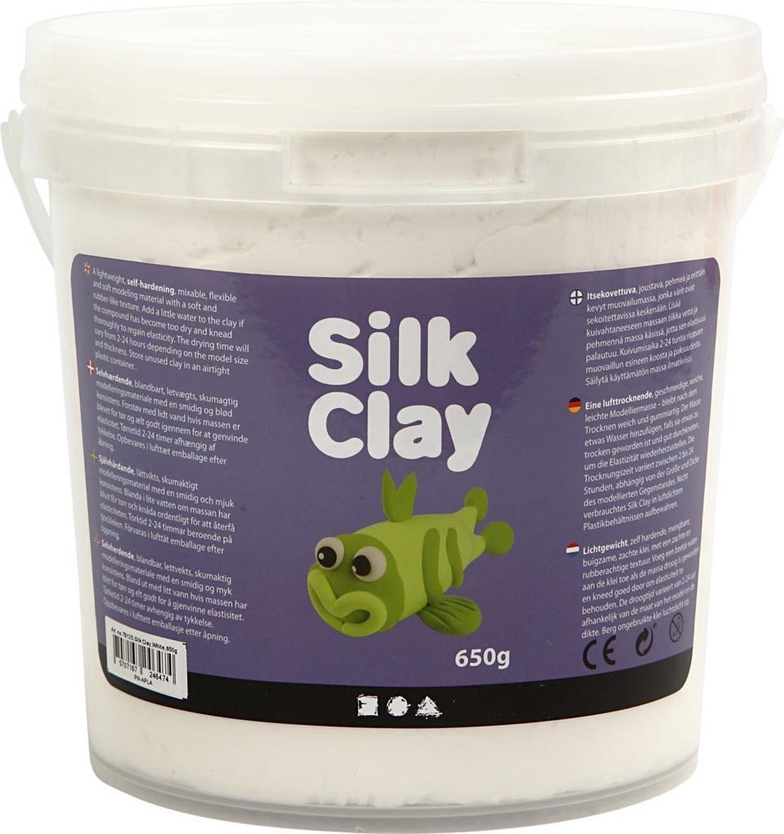 Silk Clay boetseermateriaal 650 gr 1 stuk - Wit