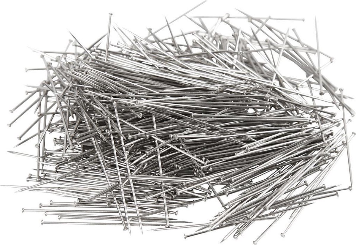 Creotime Kopspelden 3,4x0,06 cm 600 stuks - Silver