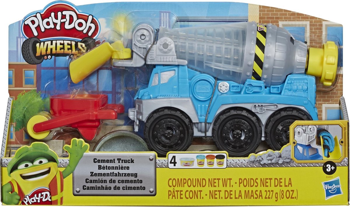 Hasbro Play Doh cementwagen Wheels Cement Truck klei speelset