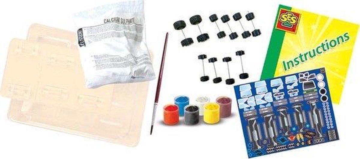 Ses gips gieten en schilderen auto's